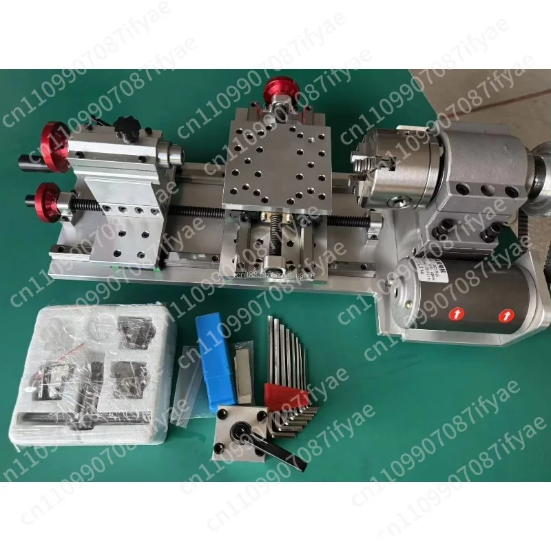 A DIY compact mini lathe suitable for home metalworking, ideal for amateur mechanics