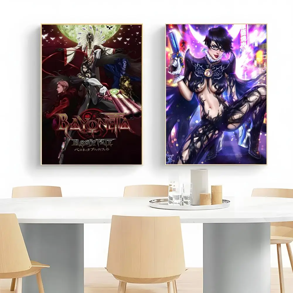 Game B-Bayonetta Poster Wall Art Print Poster Decorative Mural Home Decor Gift Unframed
