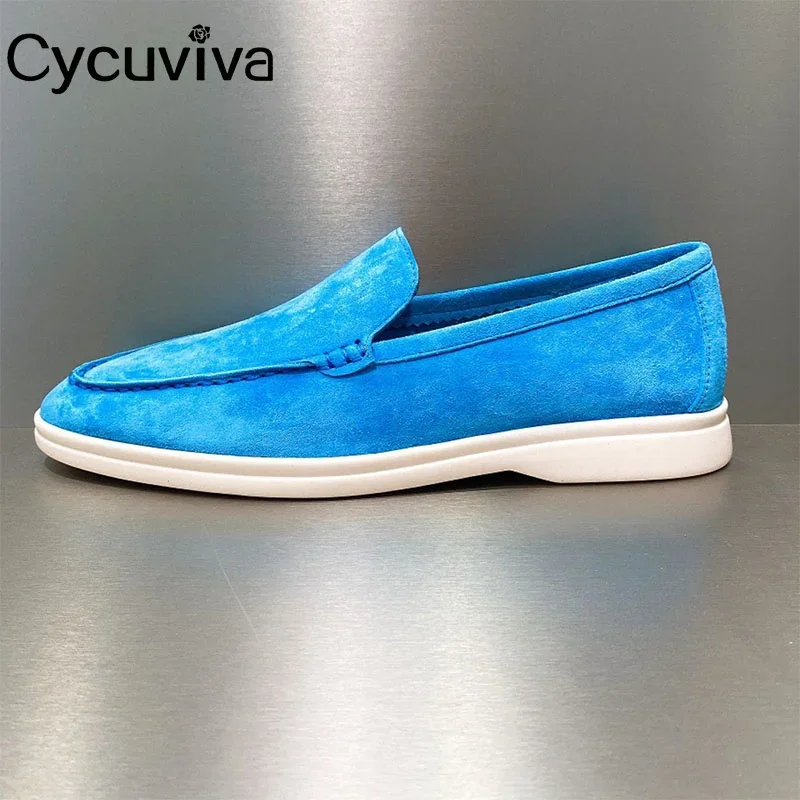 Unisex Classic Summer Walk Flat Casual Shoes For Men Lover's Kidsuede Mules Slip On Loafers Male Flat Brand Shoes Women 2022