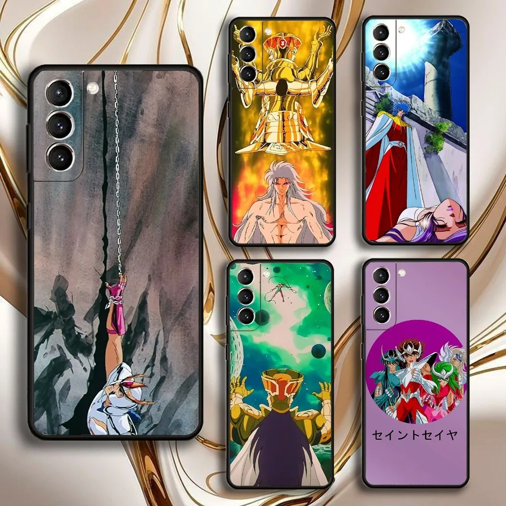 

Amine Saint Seiya Hyoga Shiryu Phone Case For Samsung GalaxyA13,21s,22,31,32,52,53,71,72,73,Soft Black Shell