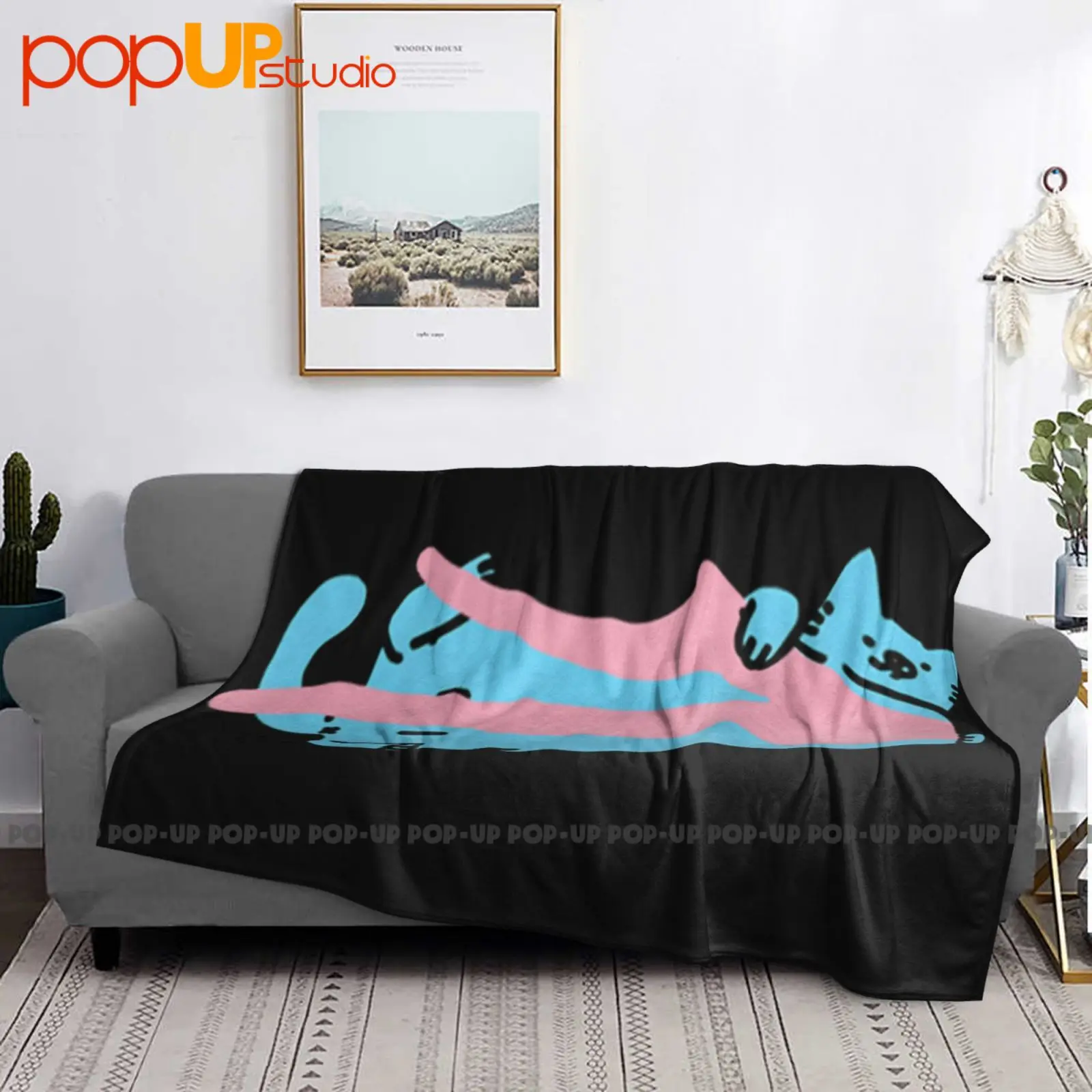 Lakai X Leon Karssen Lazy Cat بطانية فائقة النعومة لحاف غطاء أريكة شتوي أغطية سرير #3