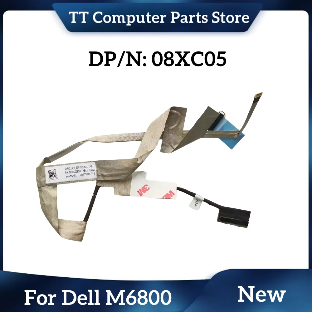 كابل شاشة Tt-lcd لـ dell m6800 ، جديد ، أصلي ، fhd ، dc02c009q00 ، 08xc05 ، 8xc05 ، مجاني