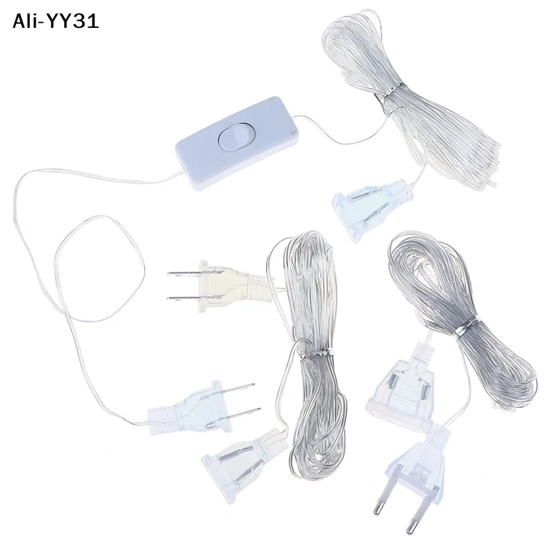 

【Wt】1Pc 3M/5M EU US Plug Extender Wire Light String Extension Cable Standard Power Extension Cord For Christmas LED String Light
