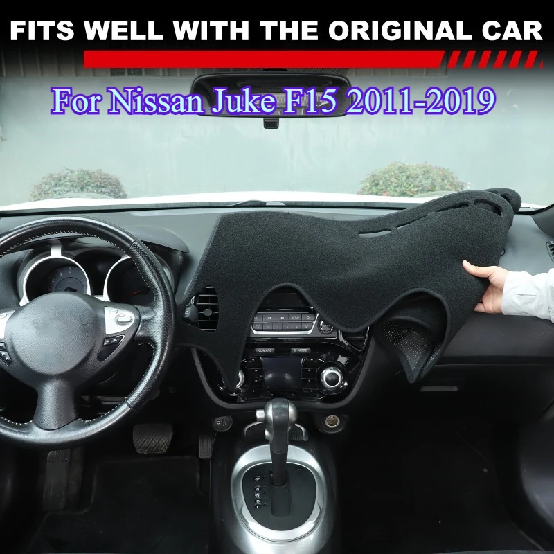 

Suitable For Nissan Juke F15 2011-2019 Polyester Black Car Dashboard Sun Protection Cover Mat Interior Car Accessories