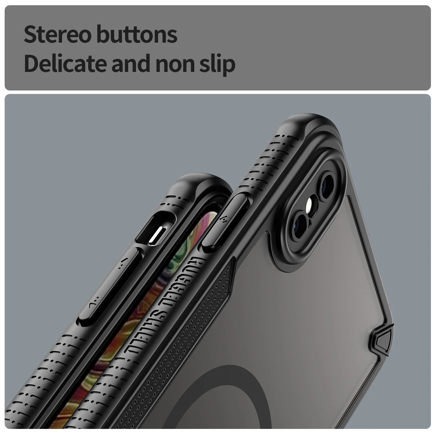 Magnetische, luxuriöse, matte, durchscheinende, stoßfeste Handyhülle für iPhone XsMax X XS XR für kabelloses Magsafe-Ladecover – Detail 7