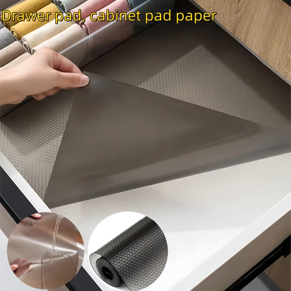 1pc 3m/5m Black Cabinet Mats Drawer Mats Kitchen Non Slip Waterproof Closet Placemat Table Pad Paper Cabinet Mat Oil-proof Liner