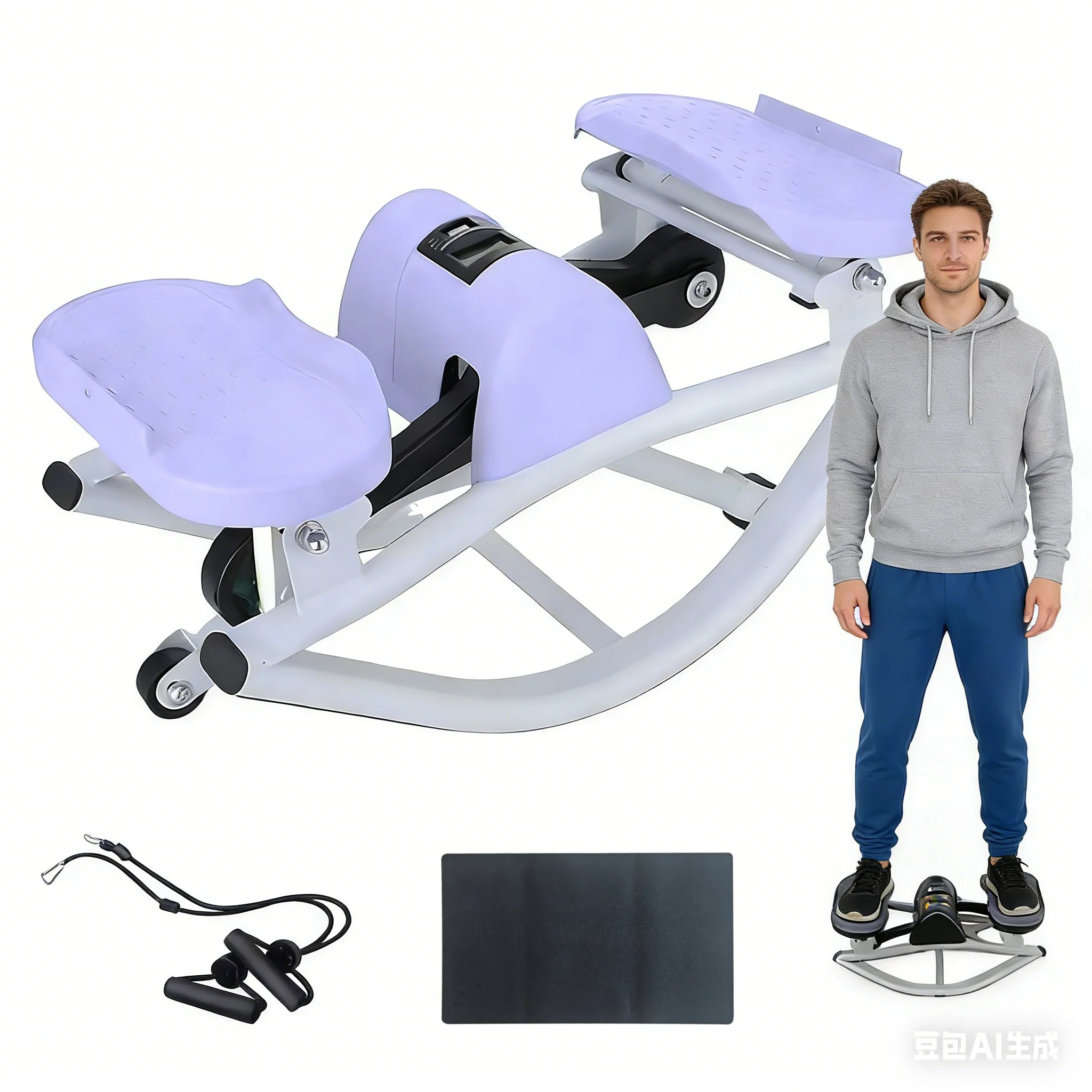 

Indoor Rock Stepper Lateral Rocking Fitness Equipment Home Use Gym Workouts Treadmill Machine Low-Impact Metal Portable Compact