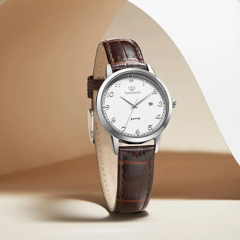 TIANWANG Women Vintage Leather Quartz Watch Elegant Classic Wristwatch Gift for Girlfriend Fashion Watches For  Woman