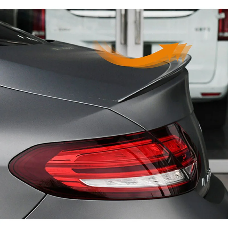 For Mercedes Benz C Class W205 C205 C43 C63 C180 C200 C300 C350 AMG Coupe 2015-2021 Rear Car Spoiler Wing Trunk Splitter Lip
