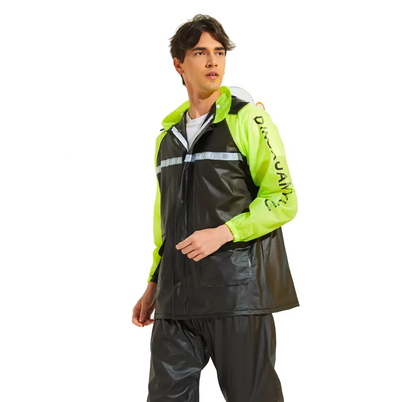 Summer Thin Breathable Adult Raincoat Rain Pants Suit Men Outdoor Riding Fishing Split Raincoat Rain Season Special Rain Gear