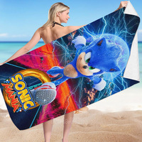 Anime Speed Sonic MANIA Shower Beach Towels Bath Towel Microfiber Washcloth 70x140cm 3D Digital Printed Baby Child Kids Gift