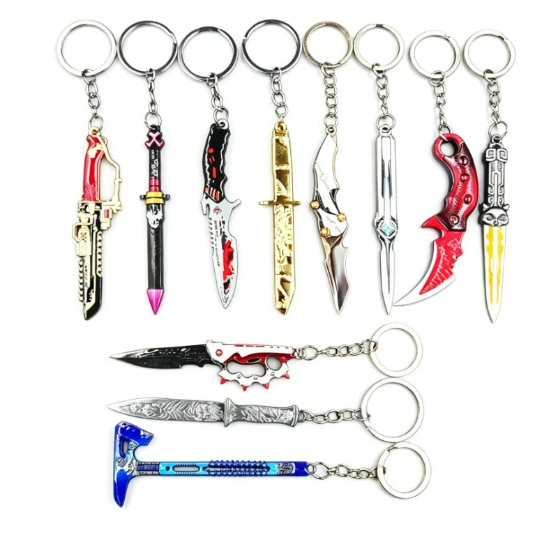 9cm Mini Alloy Decorative Keychain Non Sharp Edge Collectible Bag Pendant Cosplay Ornament Nice Fans Display Souvenir Gift
