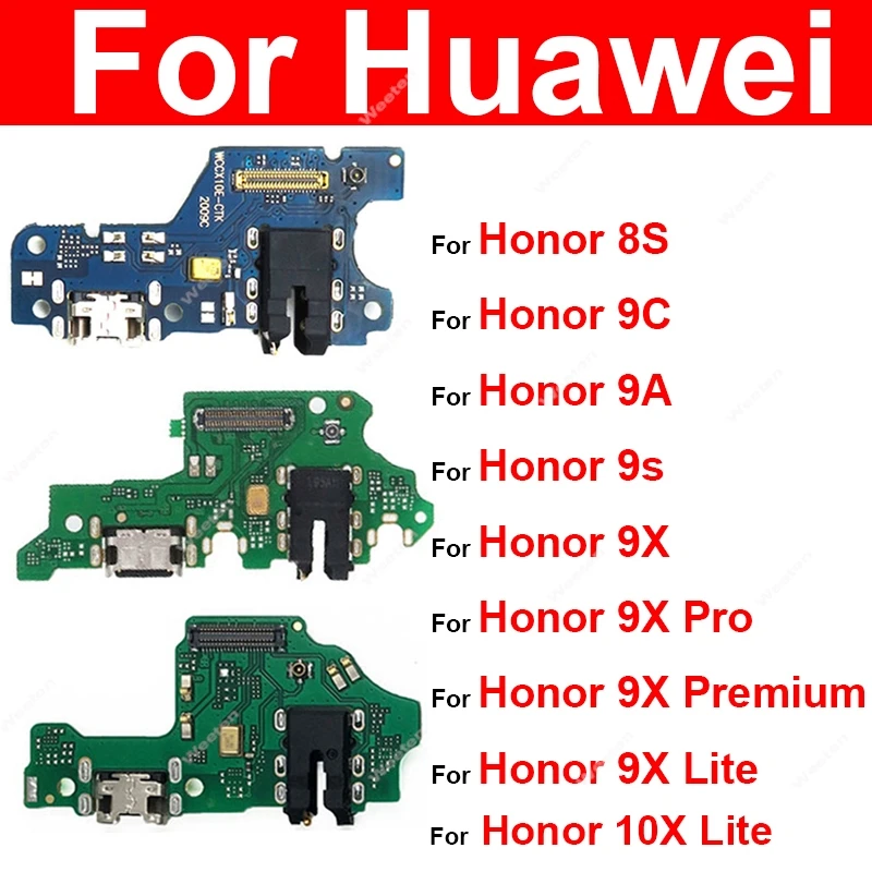 

USB Plug Charger Jack Board For Huawei Honor 8S 9A 9C 9S 9X Pro 9X Lite 9X Premium Usb Charging Port Dock Connector Flex Cable