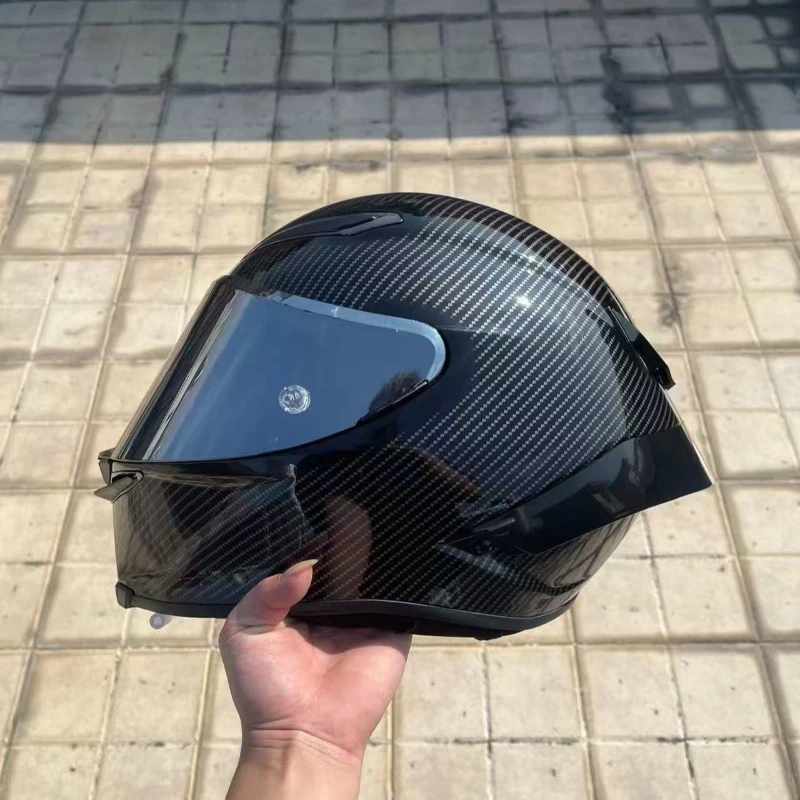 DOT Approved Bright Black Helmet Men Riding Full Face Motorcycle Helmet Motocross Big Spoiler GPR GPRR Helmet Capacete Casque
