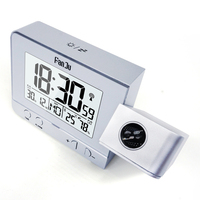 Digital Clock with LED Projection USB Charging Desktop Dual Alarm Clock with Thermometer Hygrometer Sleep Timer Home Decoration