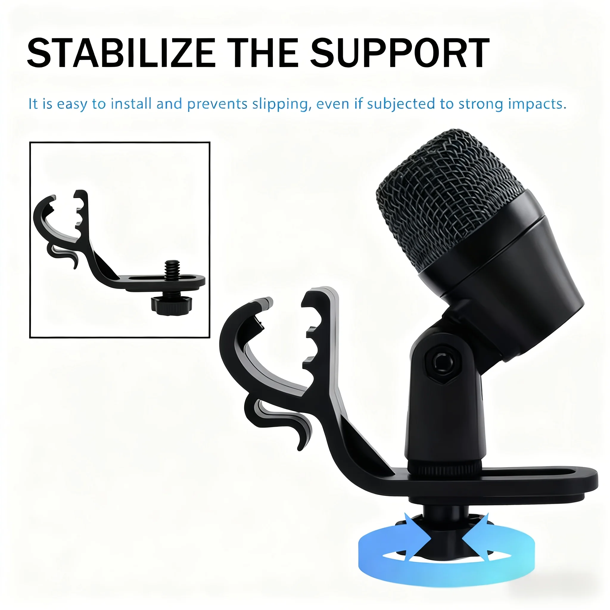 2 pcs 904 Professional Dynamic Microphones Tom Snare Drum Clip-On Instrument Mic For Live Sound Reinforcement Studio Recording