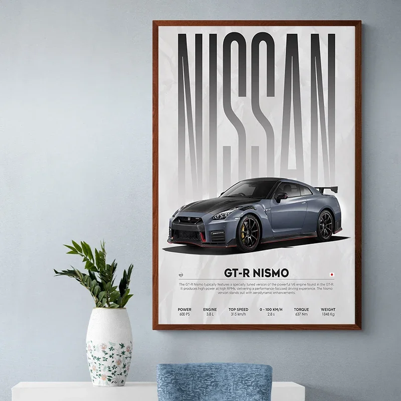 Classic Simple Wall Art Ford Mustang Lancer Evo X Luxury Sports Car HD Canvas Print Poster Home Living Room Bedroom Decoration