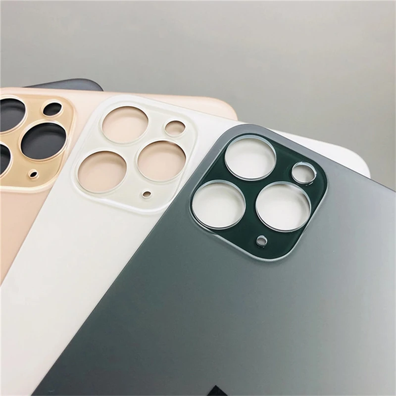 3Pcs Large Hole Rear Glass Battery Cover for iPhone 13 12 14 Mini 11 PRO MAX 8 PLUS, X, XR, XS, Xsmax, SE2 Repair High Quality