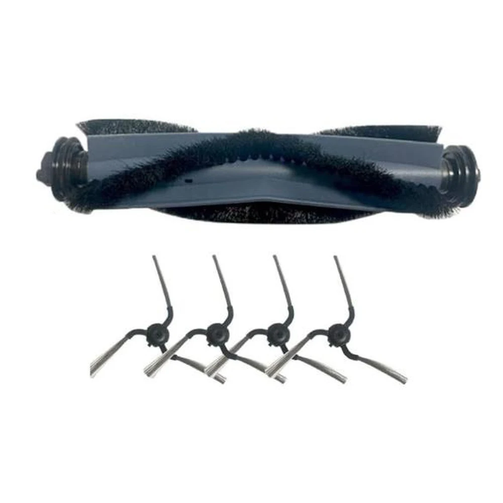 For Eufy C10 Replacement Kit: 1 Roller Brush + 4 Side Brushes for Deep Cleaning Robot Vacuum Cleaner Accessories