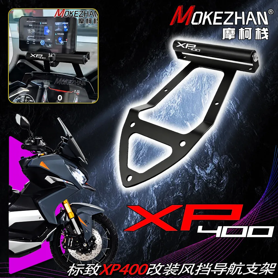 Für XP400 Peugeot XP 400 GT XP400GT Roller Motorrad CNC Zubehör Handyhalterung GPS-Navigationsplatte Halterungsteile