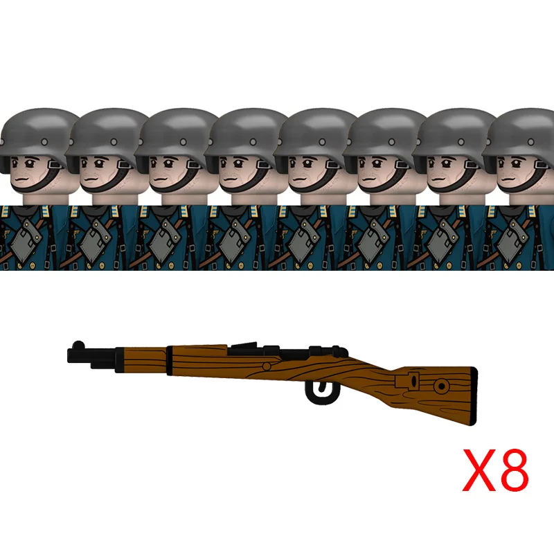 WW2 Military Navy Serie Soldat Figuren Bausteine Sowjetunion Krieger Infanterie Offizier Gedruckt Helm Ziegel Spielzeug Geschenke