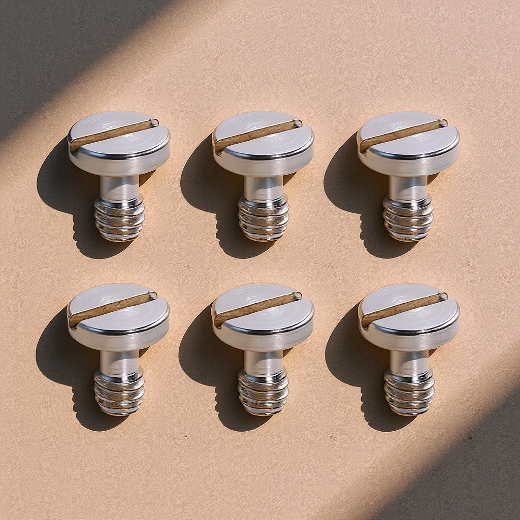 

6Pcs Camera Screws for Tripod Stainless Steel Quick Release Plate Mounting Hardware for Monopod Ball Head Universal Fit
