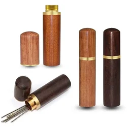 1PC DIY Sewing Needles Holder Storage Case Versatile Wooden Needle Case Wood Box for DIY Sewing Supplies Storage