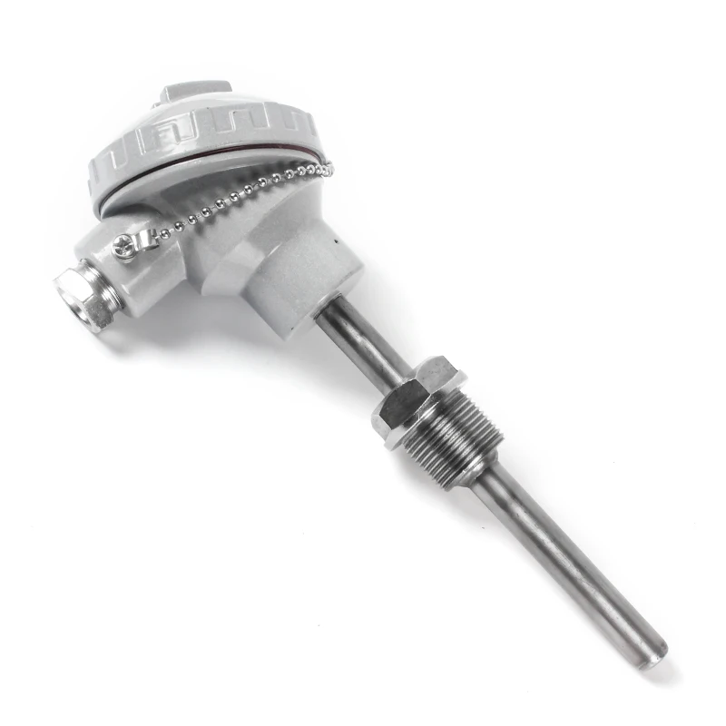 Armored Temperature Sensor PT100 Type 100C 200C 400C 600C Temperature Transmitter 4-20mA G1/4 Thread Temperature Transducer