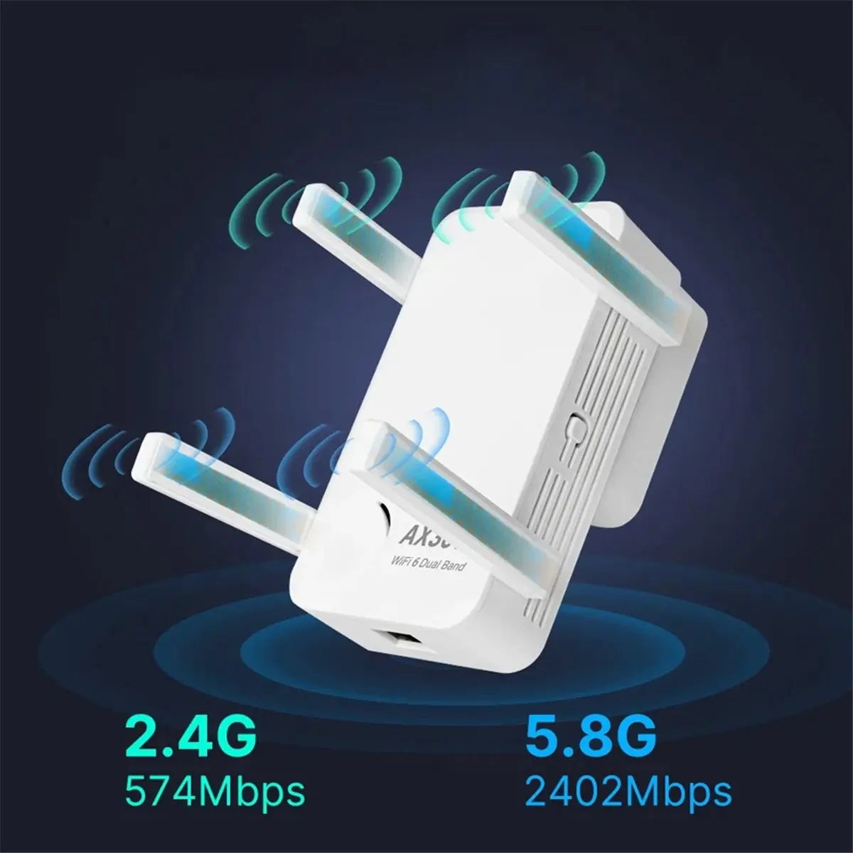 N86R AX3000 WiFi Repeater Dual Band 2.4Ghz/5GHz Wireless WiFi Extender Wi-Fi Signal Amplifier Wireless AP Transmit EU Plug