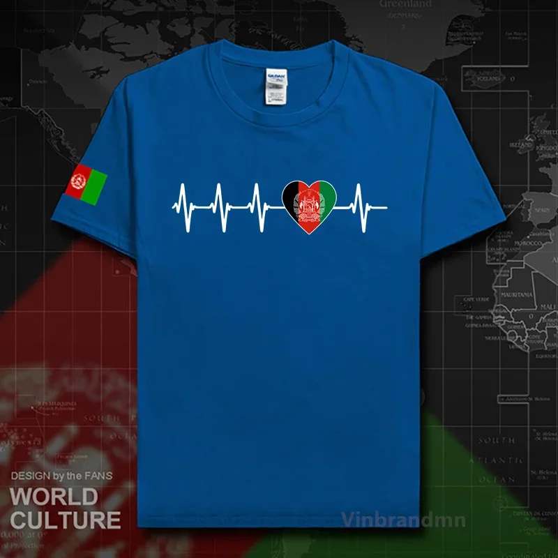 Afghan Heartbeat Tshirt I Love Afghanistan Country Flag Heart Family T-Shirts Sporting jerseys nation team clothing T shirts New