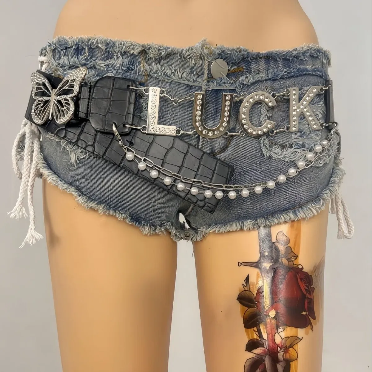 Original Rhinestone D.I.A Metal Letter Shiny Diamond Chain Belt Waist Accessory Aliexpress Hot Sale Cross-Border Source