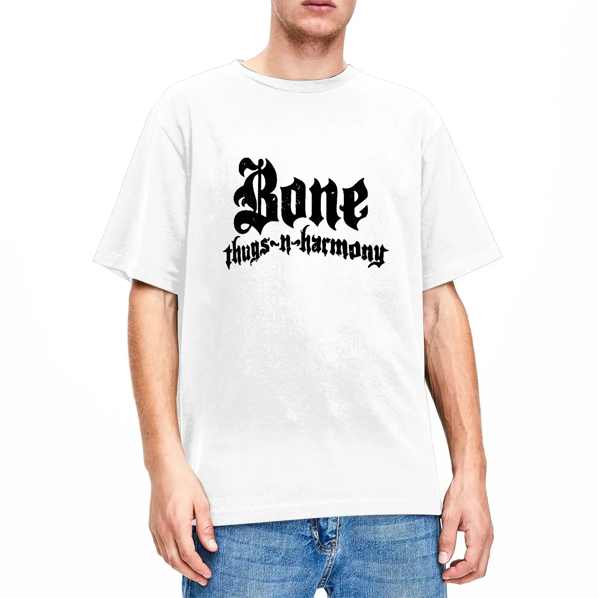 Vintage T-Shirt Beach  Bone Thugs N Harmony Fashion T-Shirts  Cotton Tee Shirt for Men Y2K Retro Plus Size 6XL Short Sleeve Tops