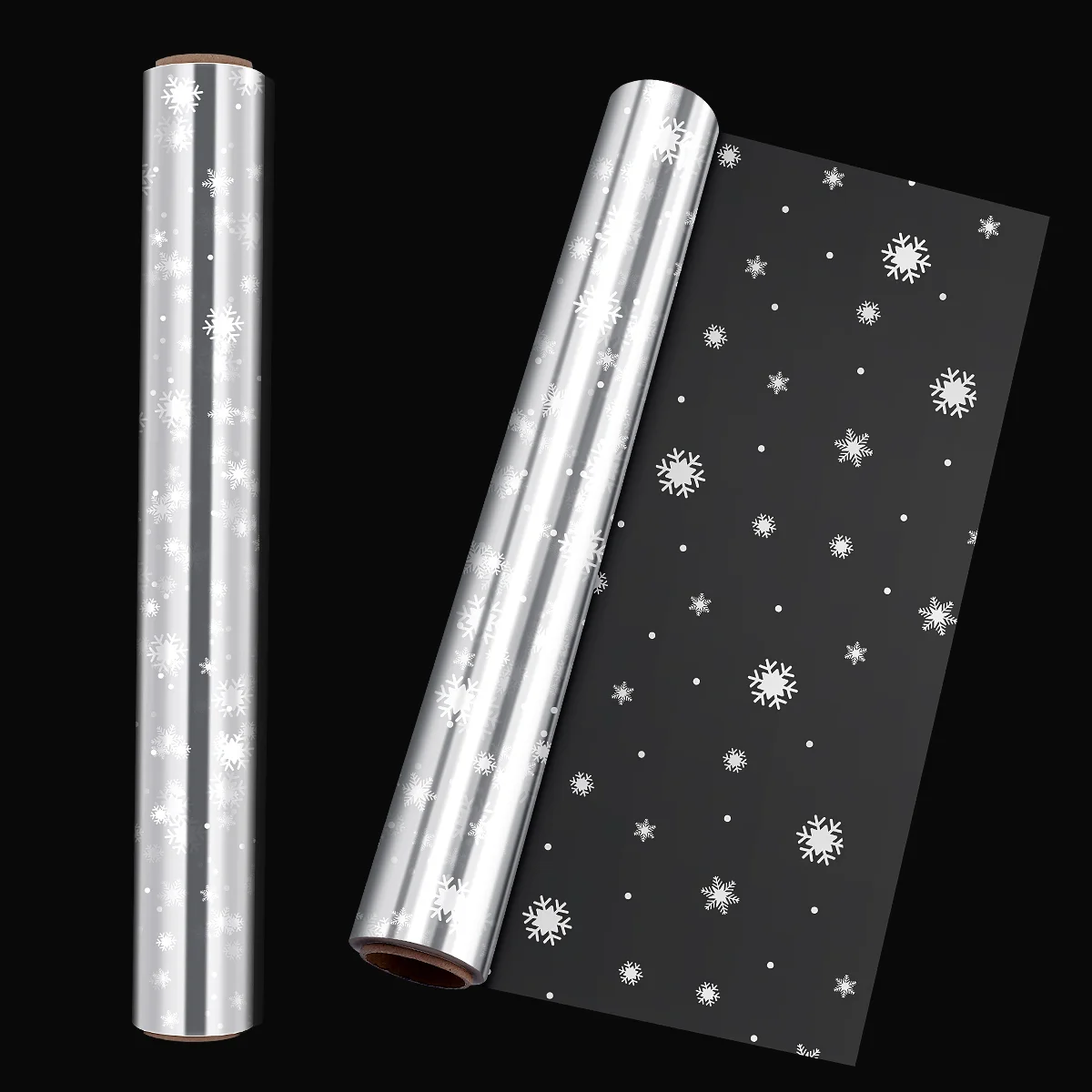 STOBOK Cellophane Wrap 3 Mil Thickness Cellophane Wrap Roll Snowflake Decorated Cellophane Bags to Wrap Gift Baskets & Craf