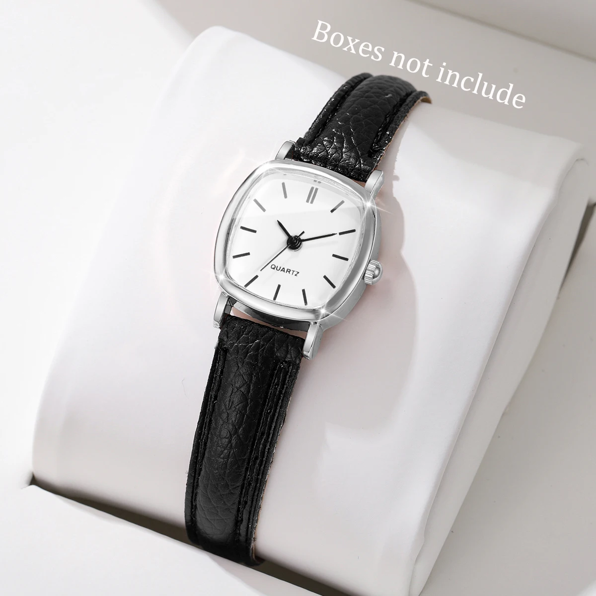 Fashion Minimalism Women Watches Small Square Dial Leather 