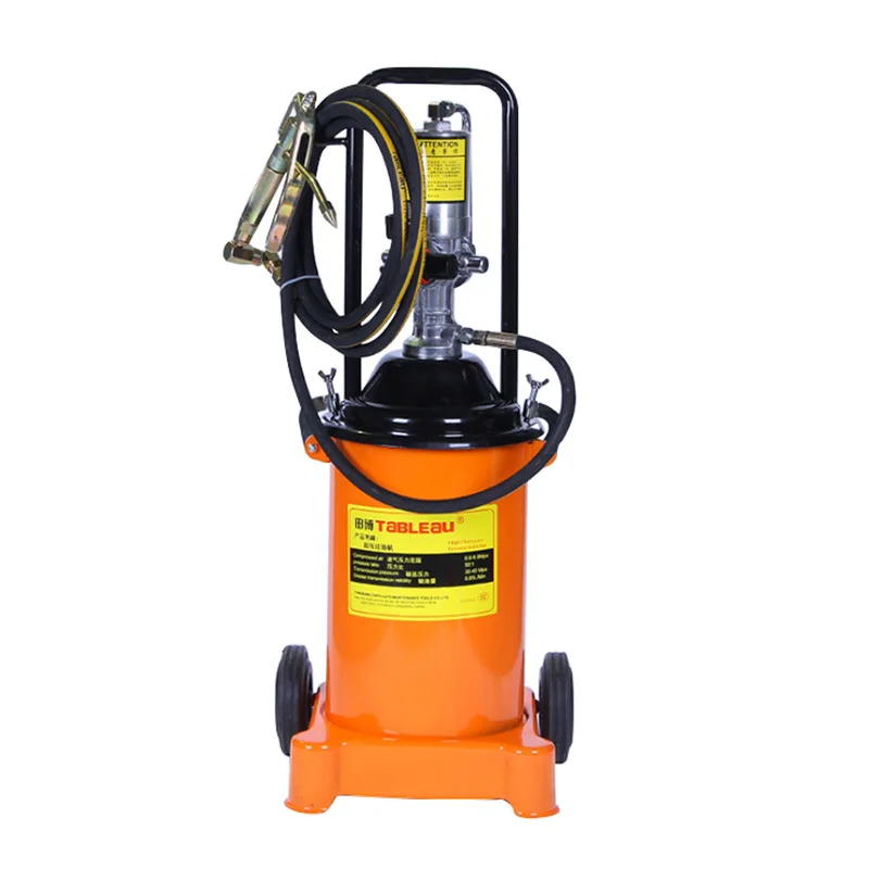 

30-40Mpa High Pressure Pneumatic Grease Pump 12L Air Operated Bucket Grease Pump Auto Grease Pump Pneumatic Lubricator Gun