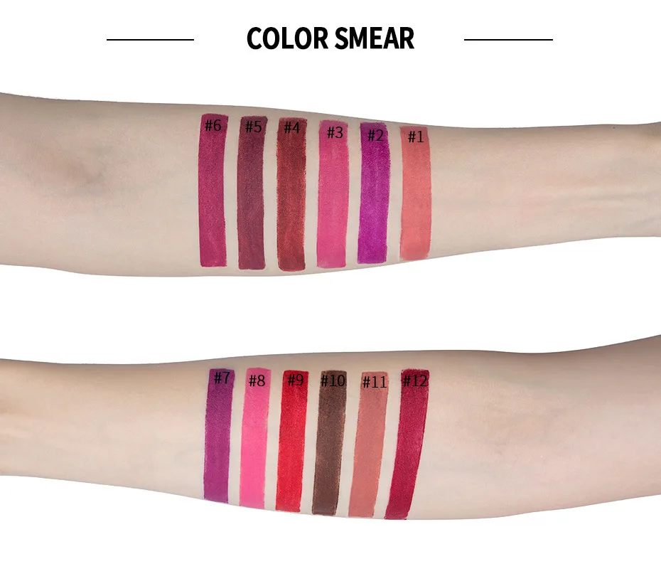 HANDAIYAN 12-color matte velvet lipstick long-lasting waterproof non-stick cup does not fall color lipstick lipstick image 3