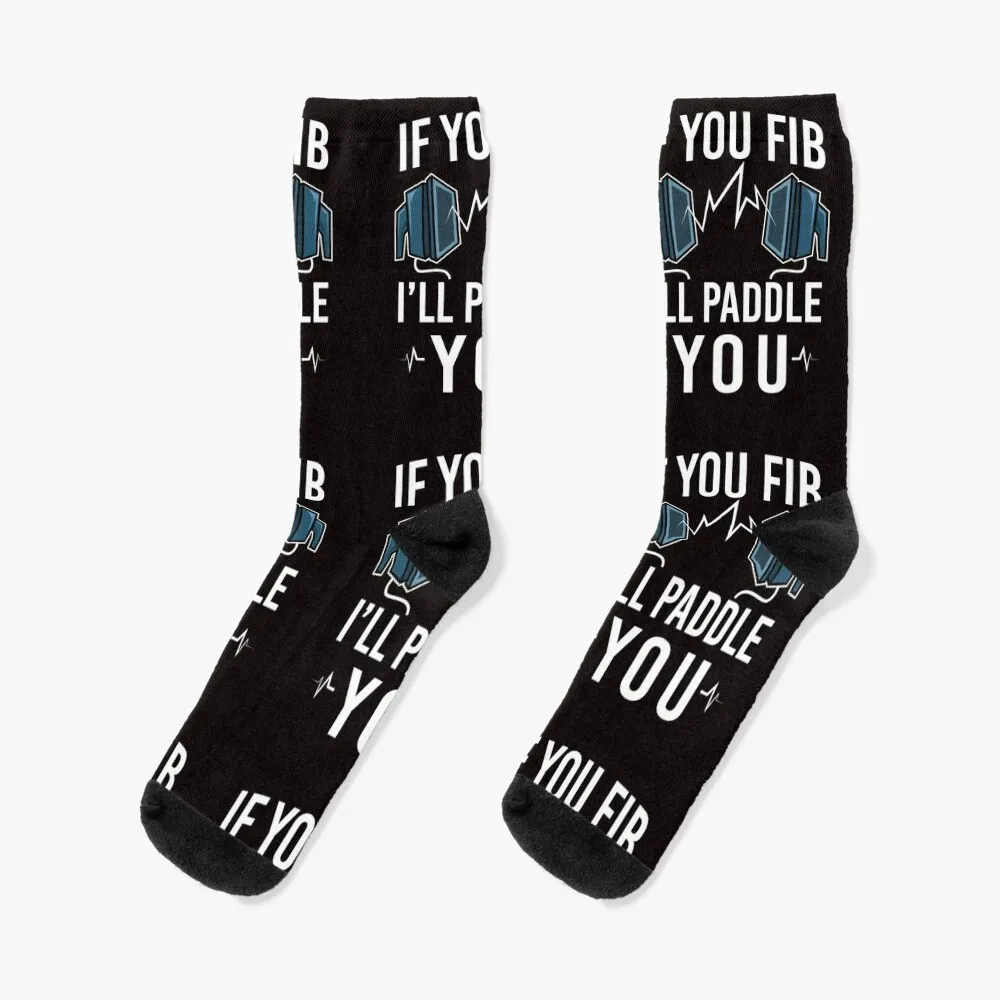 If You Fib I'll Paddle You EMT Parametic Socks christmas gift FASHION Socks Ladies Men's