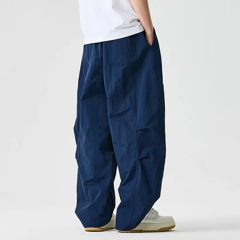 Wide Leg Pants Men and Women 2026 New Light Thin Solid Casual Harun Pants Elastic Waist Loose Oversize Fashion Trendy Streetwear - Image 6