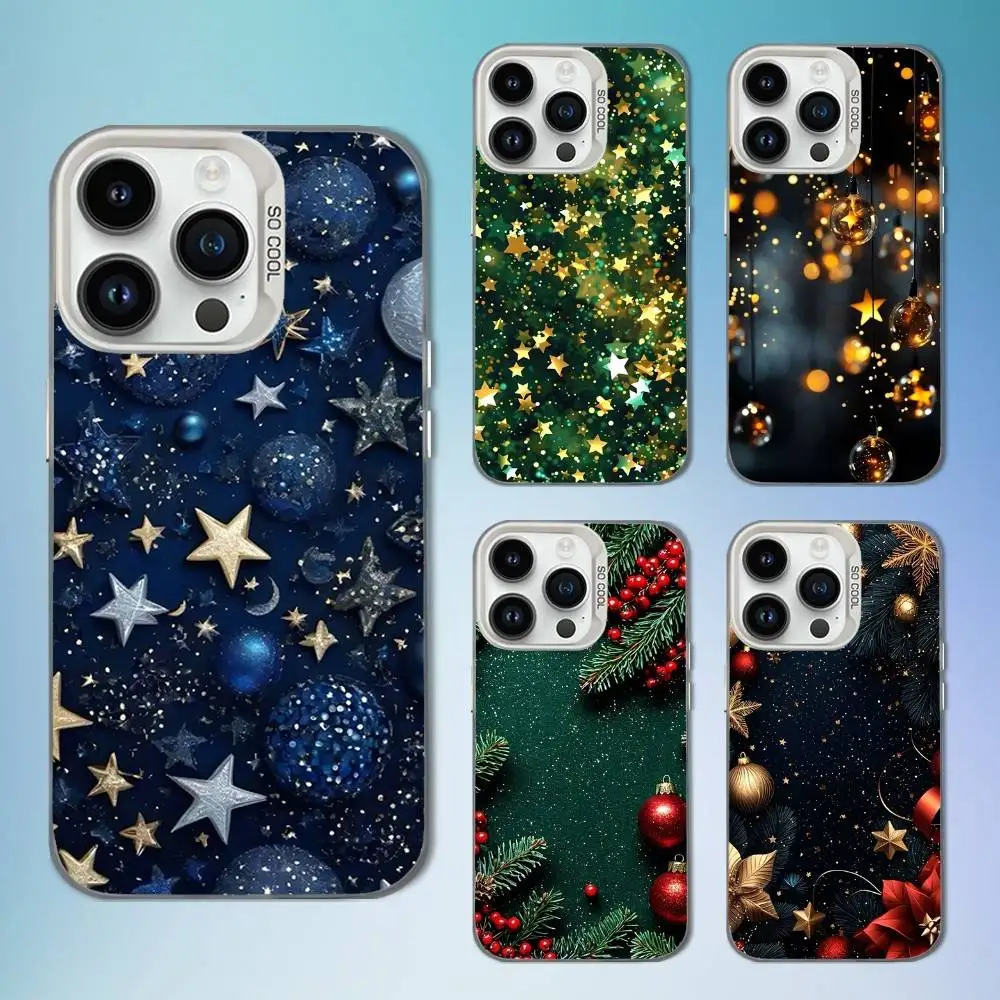 

Christmas Art Decorations Phone Case For iPhone 16,15,14,13,12,11,Mini,Pro,SE,MAX White Matte Shockproof Cover