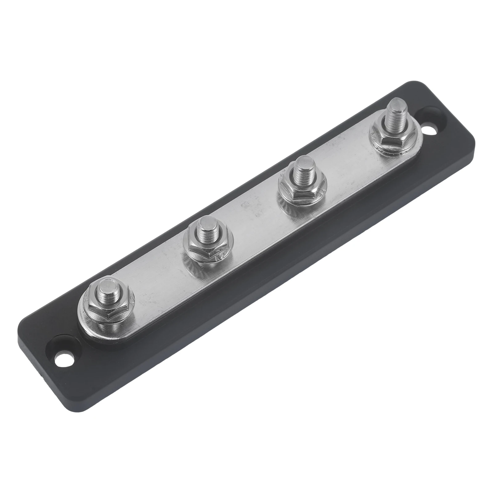 

150A High Current Bus Bar Terminals Block Round Insulated Black Stainless Steel Marine Car Audio Truck