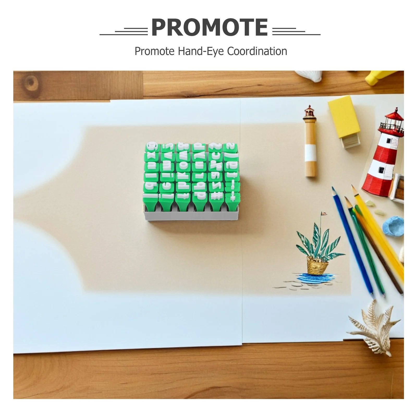 1 مجموعة الأبجدية الطين ختم الأطفال الفخار الحروف الصغيرة الرموز DIY أدوات صياغة للأسرة الترابط واللغة #2