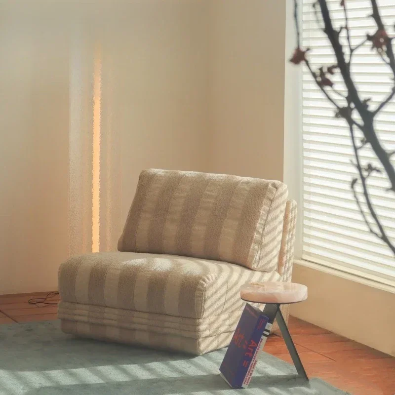 Cream style design striped fabric sofa wabi-sabi wind small apartment combination module happy sofa