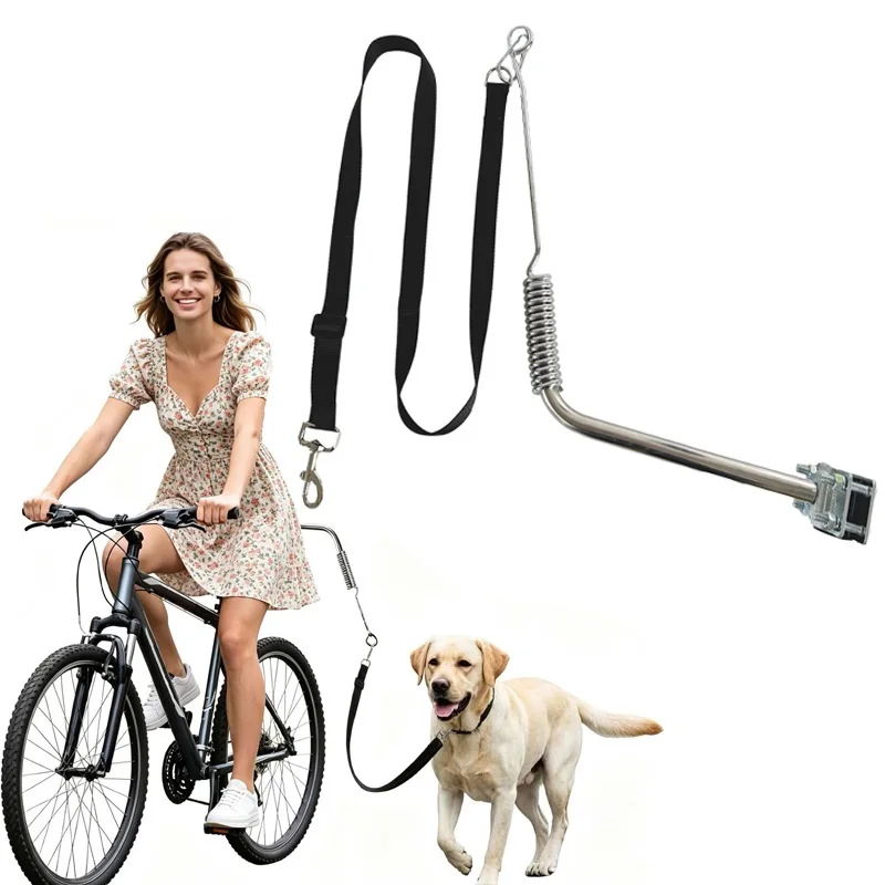 dog-walker-bicycle-outdoor-sports-cycling-adjustable-elastic-pet-traction-dog-walking-buffer-stretchable-dog-leash-bike-accessor