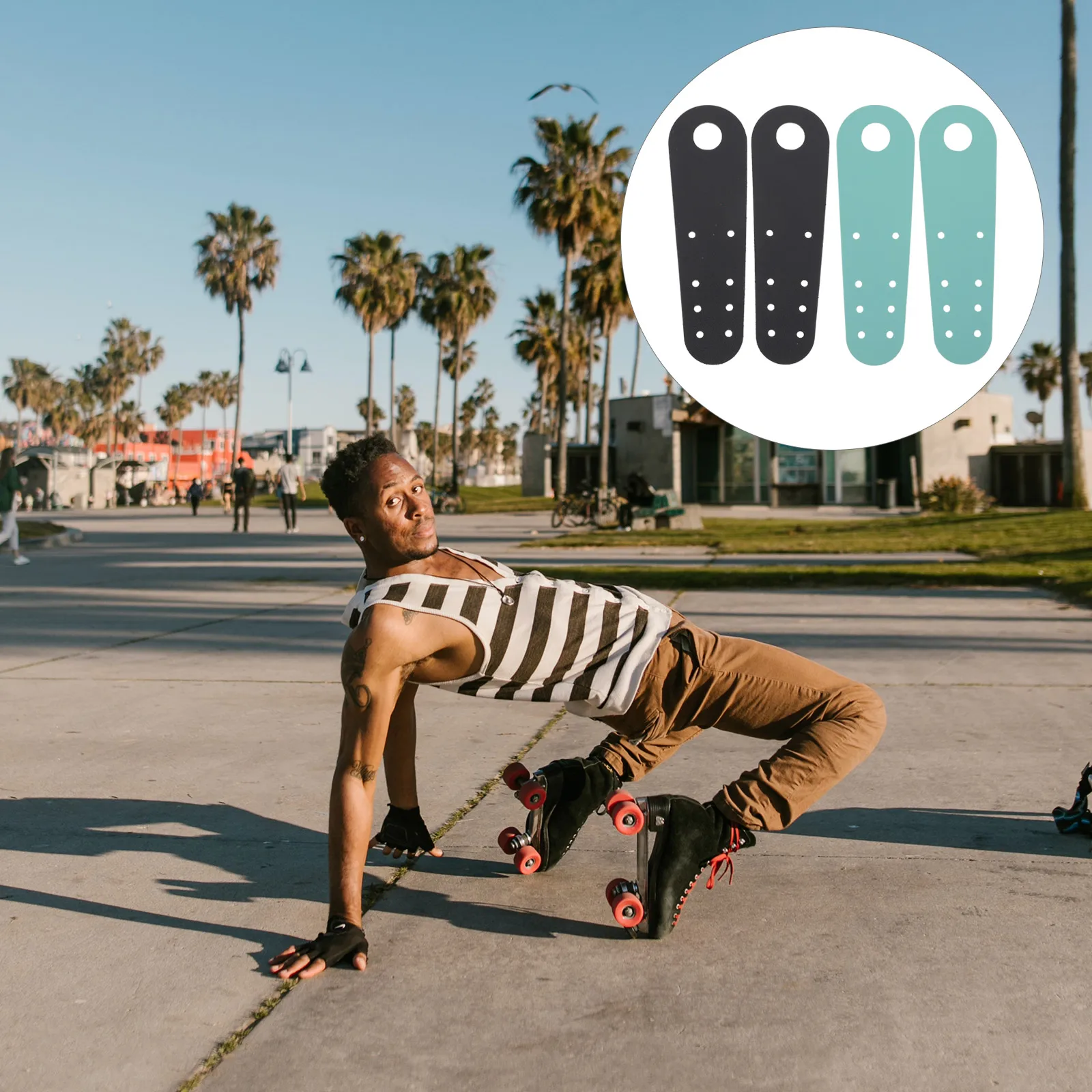 

Toe Protectors Roller Skates Durable Covers Anti friction Guards Holes for Laces Skating Shoes Sports