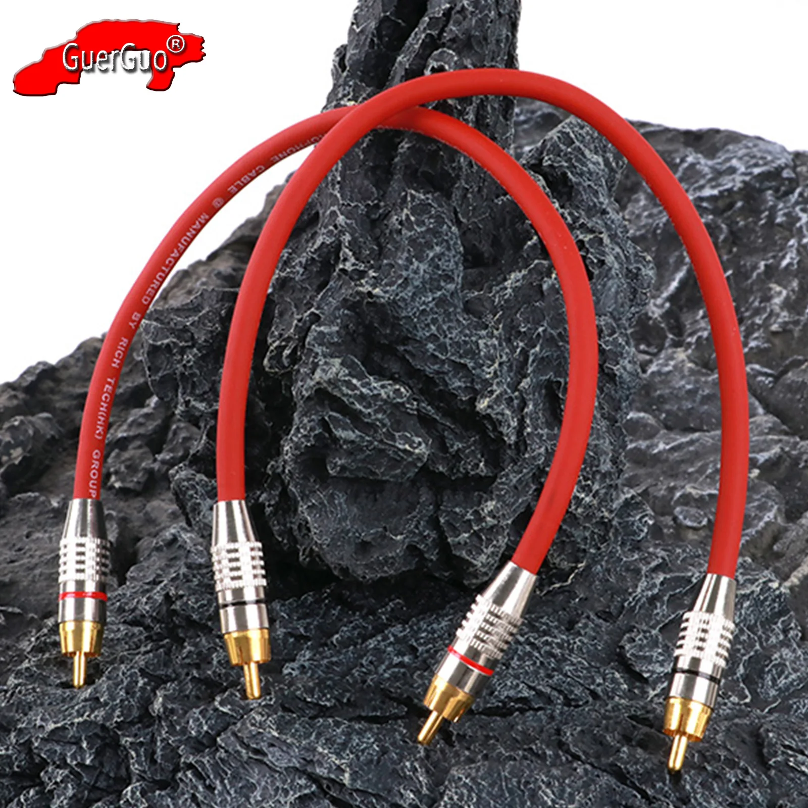 

2pcs/1pair RCA Audio Extension Cable,RCA to RCA Interconnect Cord HIFI Stereo Male to Male for Home Theater HDTV Amplifiers