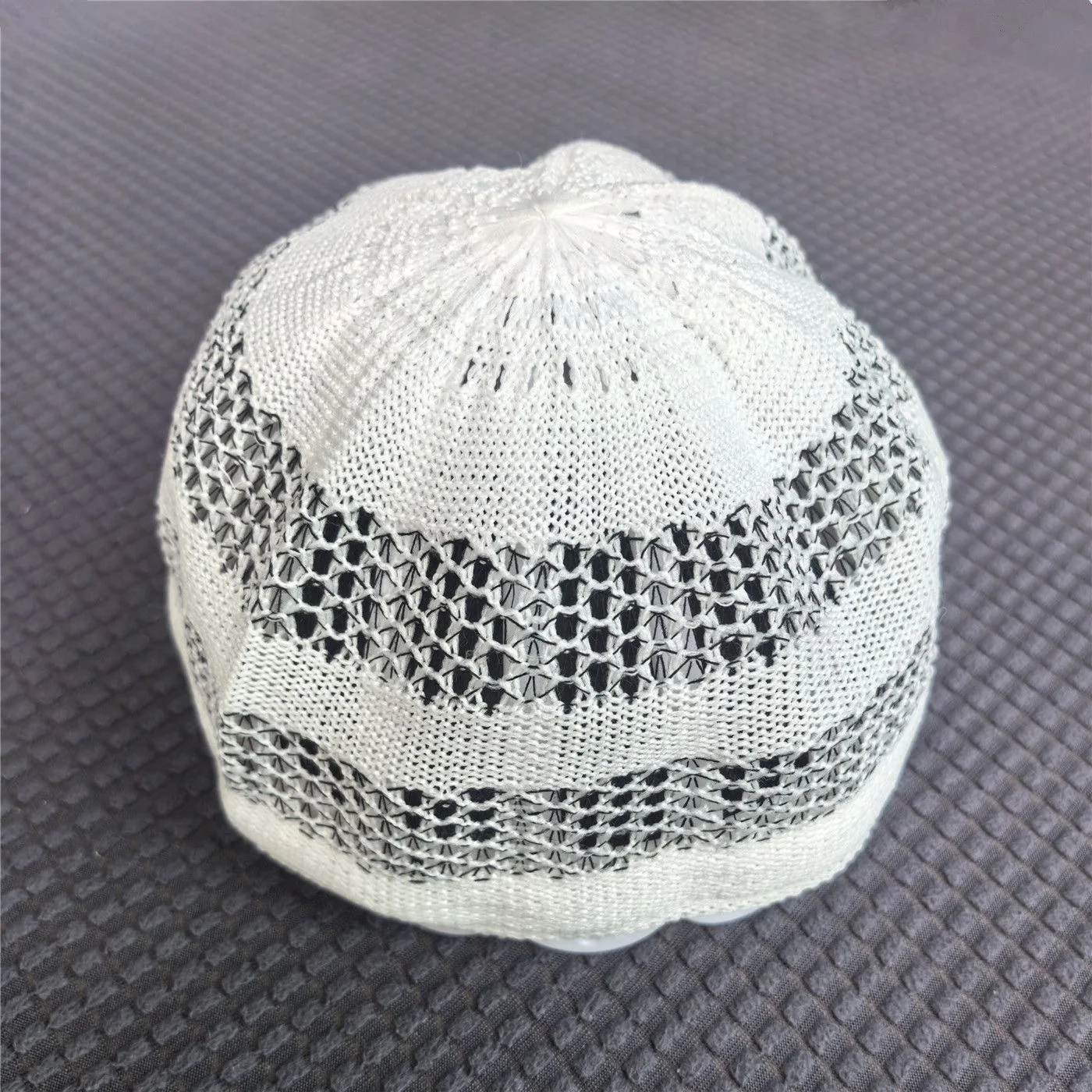 Muslim Caps For Men Clothing Women Skull Prayer Hat  Knitted Mesh Kufi Kippah Islamic Saudi Arabia Jewish Summer Black 03679 view 3