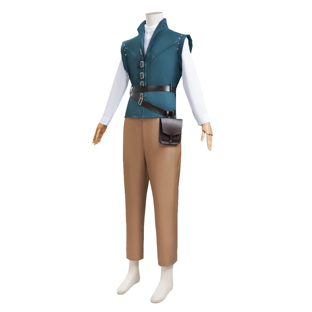 Disfraz de Flynn Rider de la Aventura Mágica de Rapunzel | Disfraz estilo Príncipe de la Lechuga para hombres adultos, exacto a la película, para Halloween