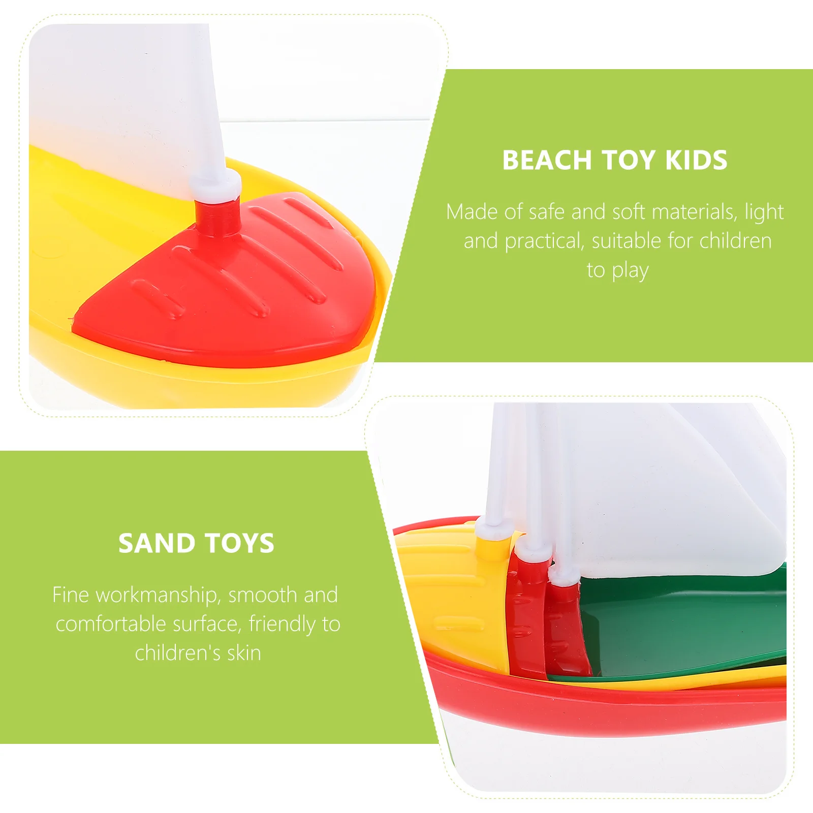 1 Set 3pcs Mini Plastic Sailing Boat Toys Kids Bath Toys Bathtub Children Todders Kids (Assorted Color, Small + Middle