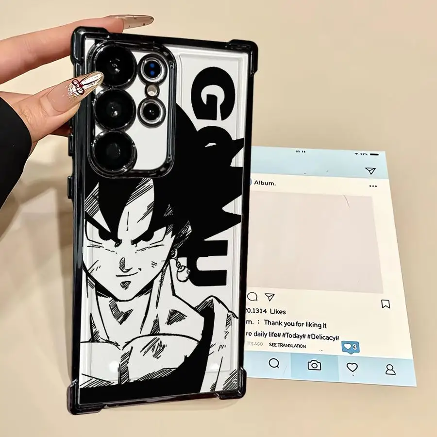 حافظة لهاتف سامسونج جالاكسي S20 FE S23 S25 Edge S21 Plus S22 Ultra S24 Dragon Ball Goku VS Vegeta
