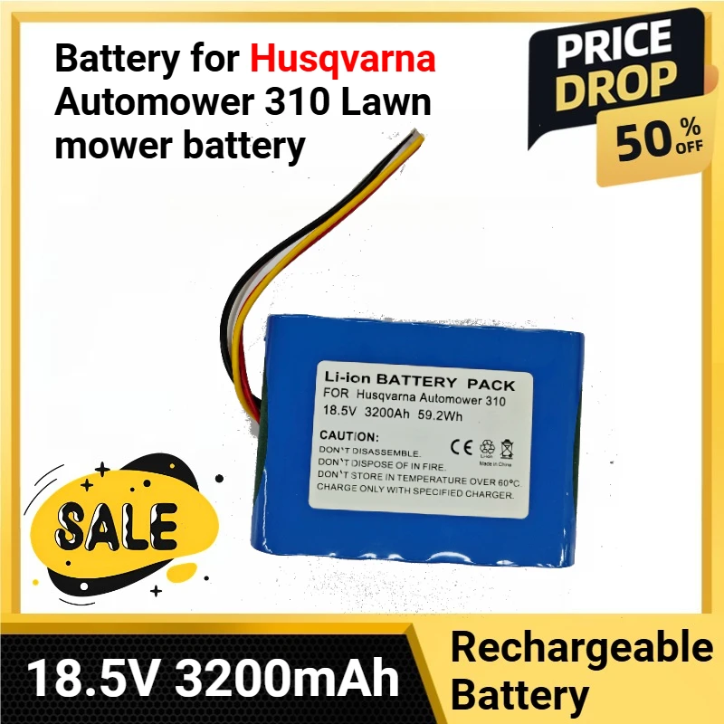 

18.5V 3200mAh Battery for Husqvarna Automower 310 Lawn Mower Battery